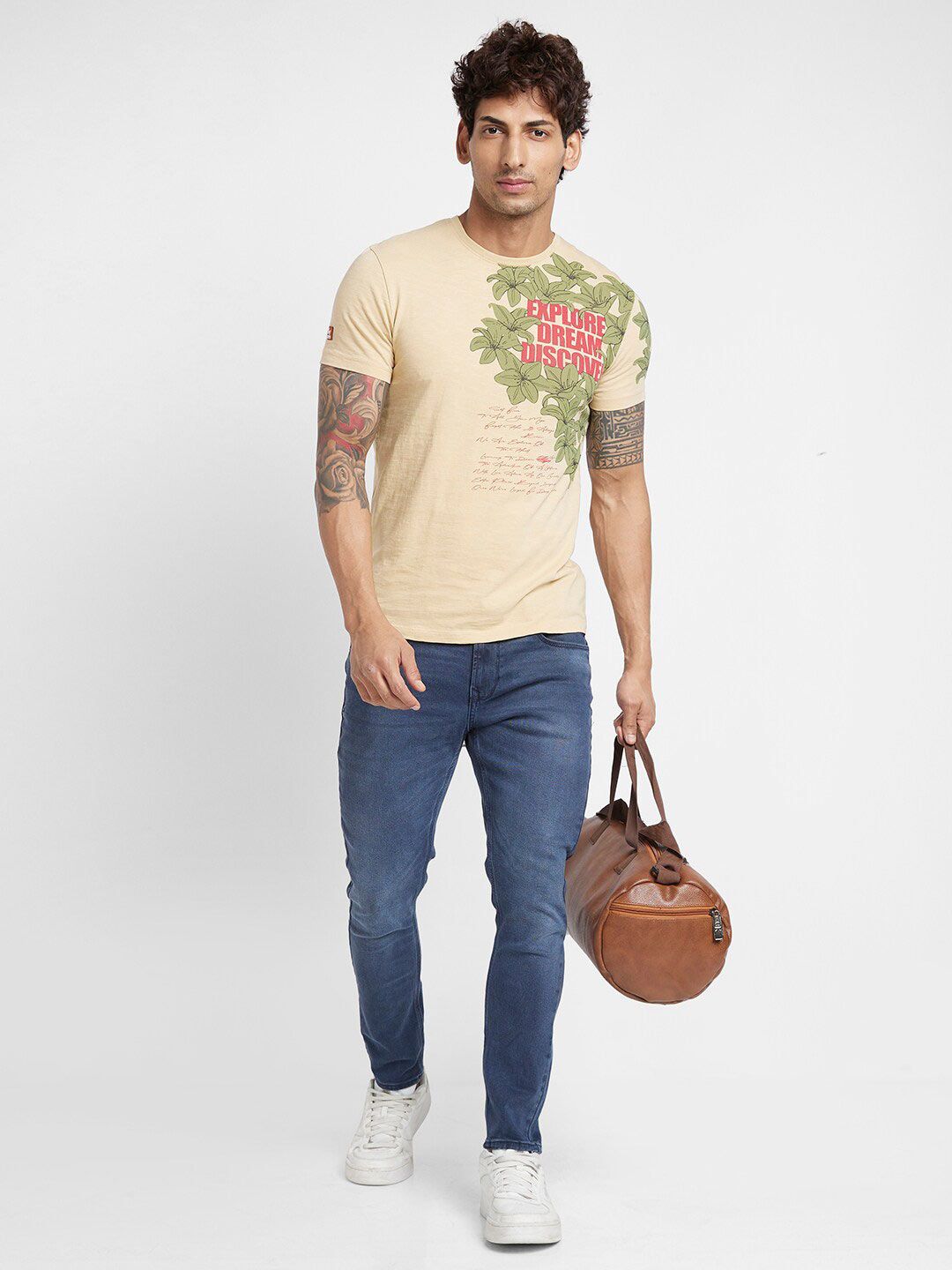 Being Human Typography Printed Round Neck T-shirt