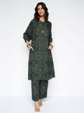 Global Desi Printed Panelled Kurta With Palazzos