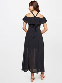 AND Black Off-Shoulder Maxi Dress