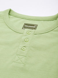 DILLINGER Men Airtex  Henley Neck T-shirt