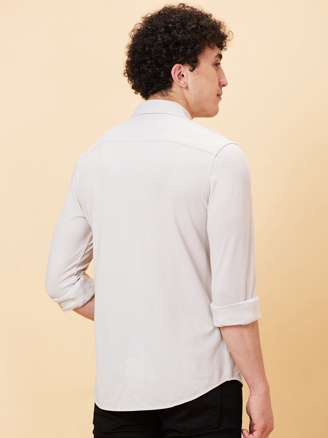 Being Human Slim Fit Spread Collar Long Sleeves Casual Shirt