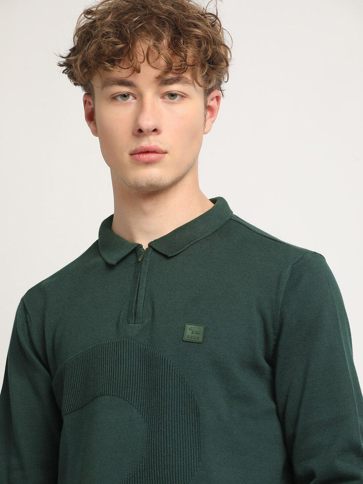 THE BEAR HOUSE Polo Collar Slim Fit Pure Cotton T-shirt