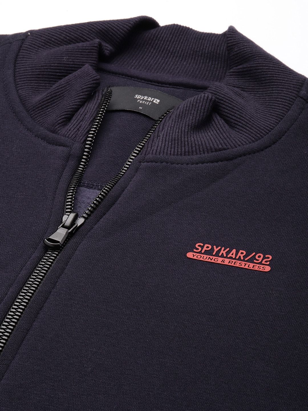 SPYKAR Solid Front-Open Sweatshirt