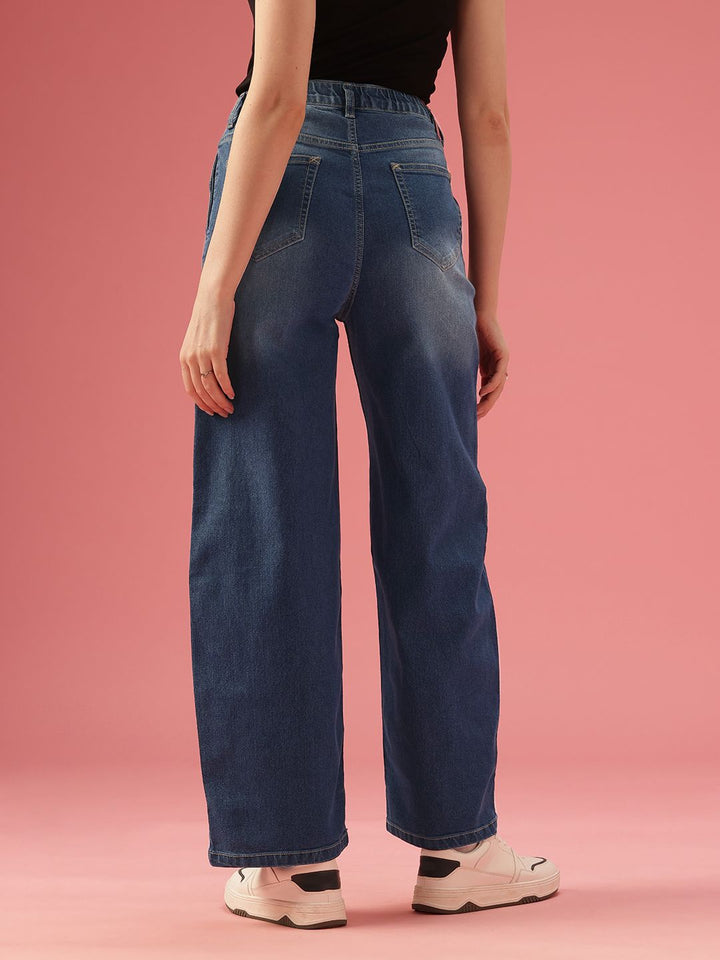 DressBerry Women Barrel Fit Light Fade Stretchable Jeans