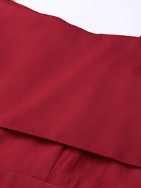 SASSAFRAS Maroon Tiered Maxi Dress