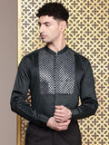 House of Pataudi Pure Cotton Embellished Party Shirt
