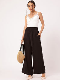 DressBerry Women Effortless Allure Smocked Trousers