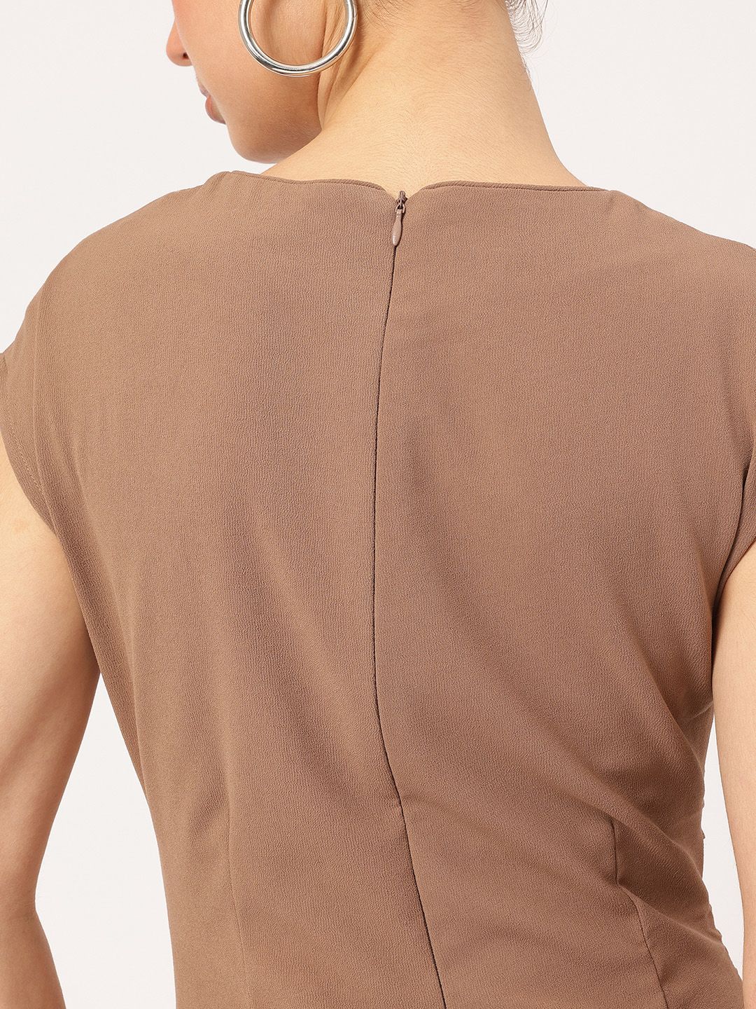 Dressberry Ruche Chic V-Neck Sheath Dress