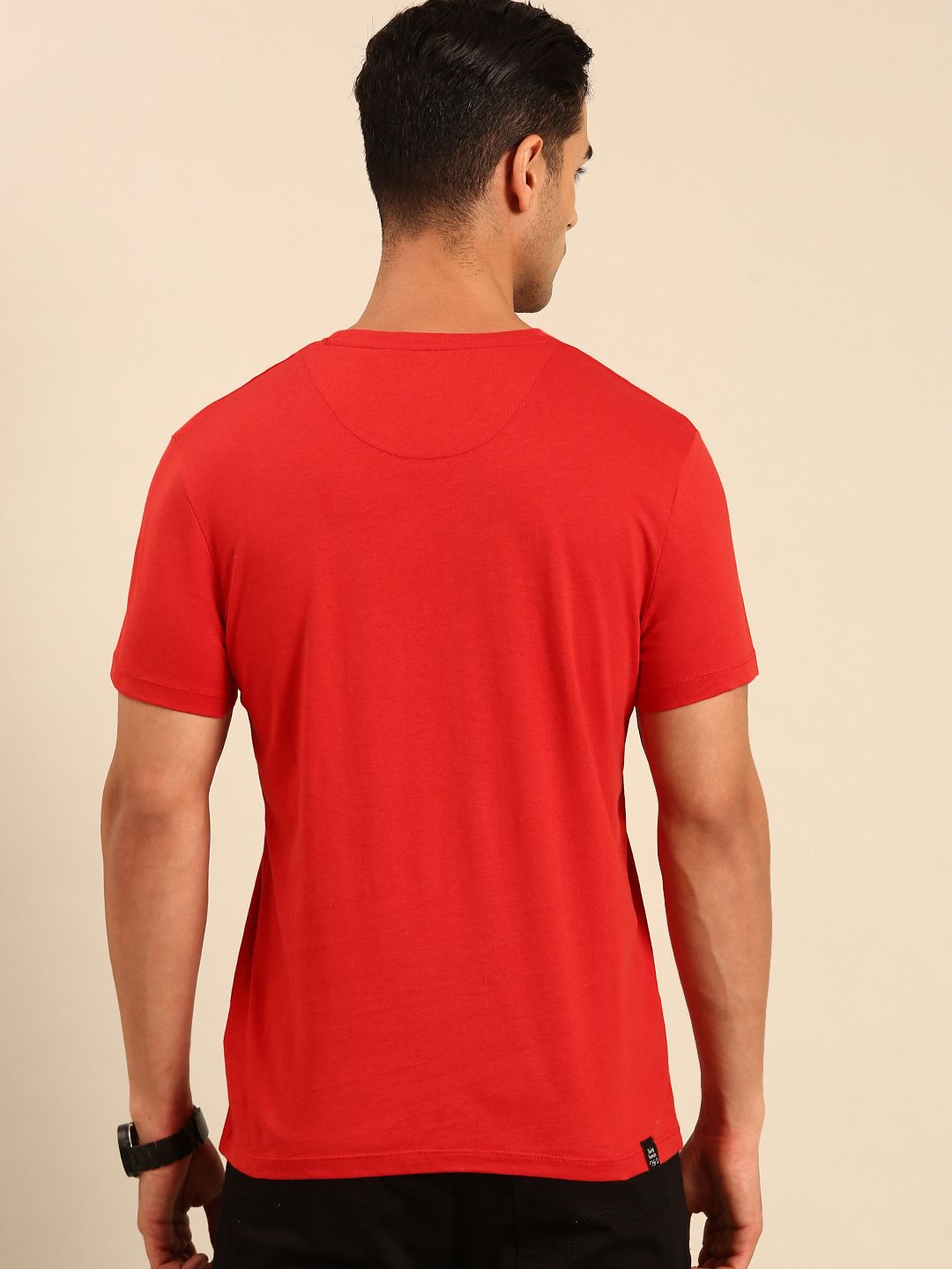 Being Human Pure Cotton Solid Casual T-shirt