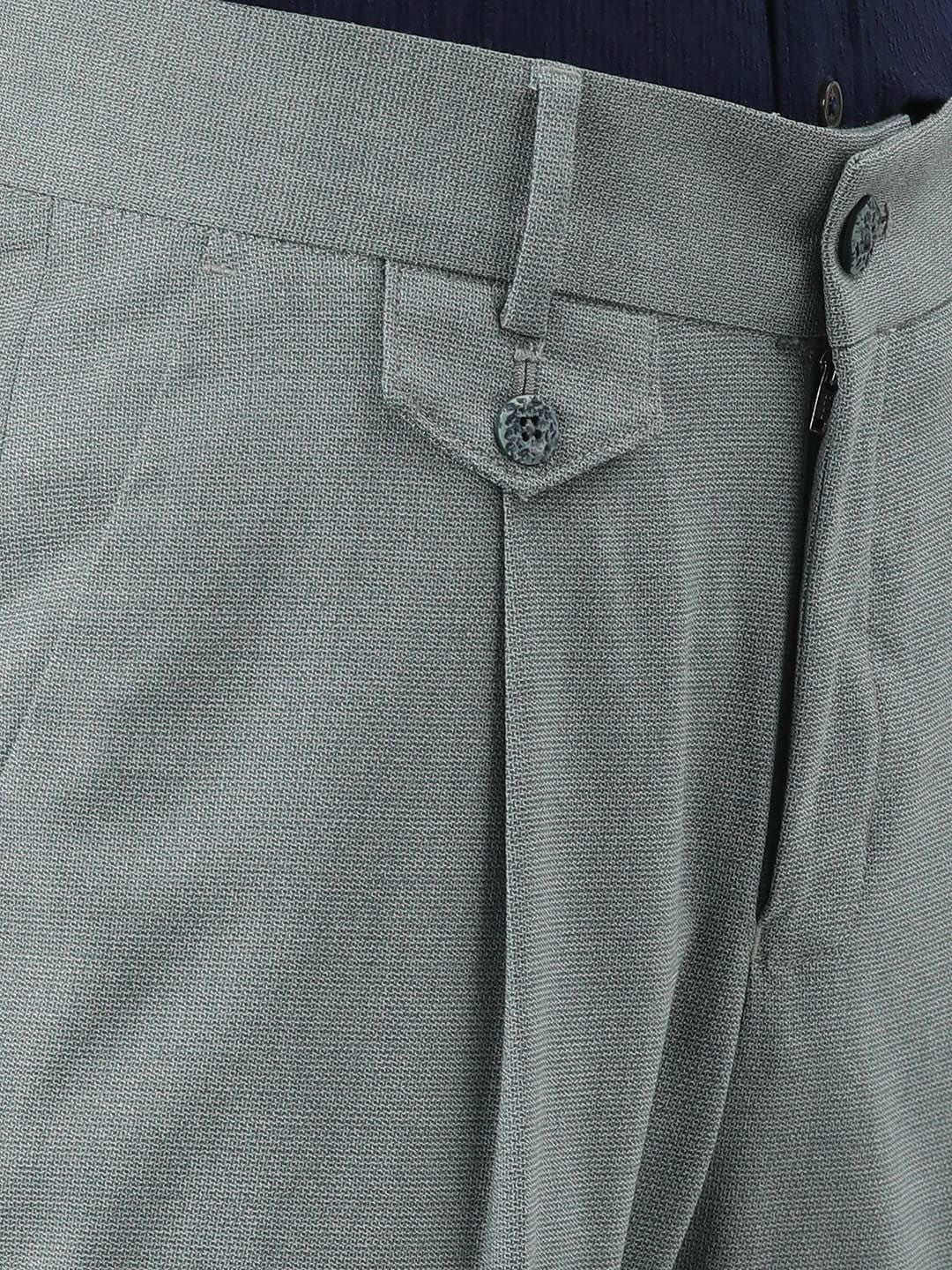 RARE RABBIT Men Dexs Slim Fit Mid Rise Formal Trouser