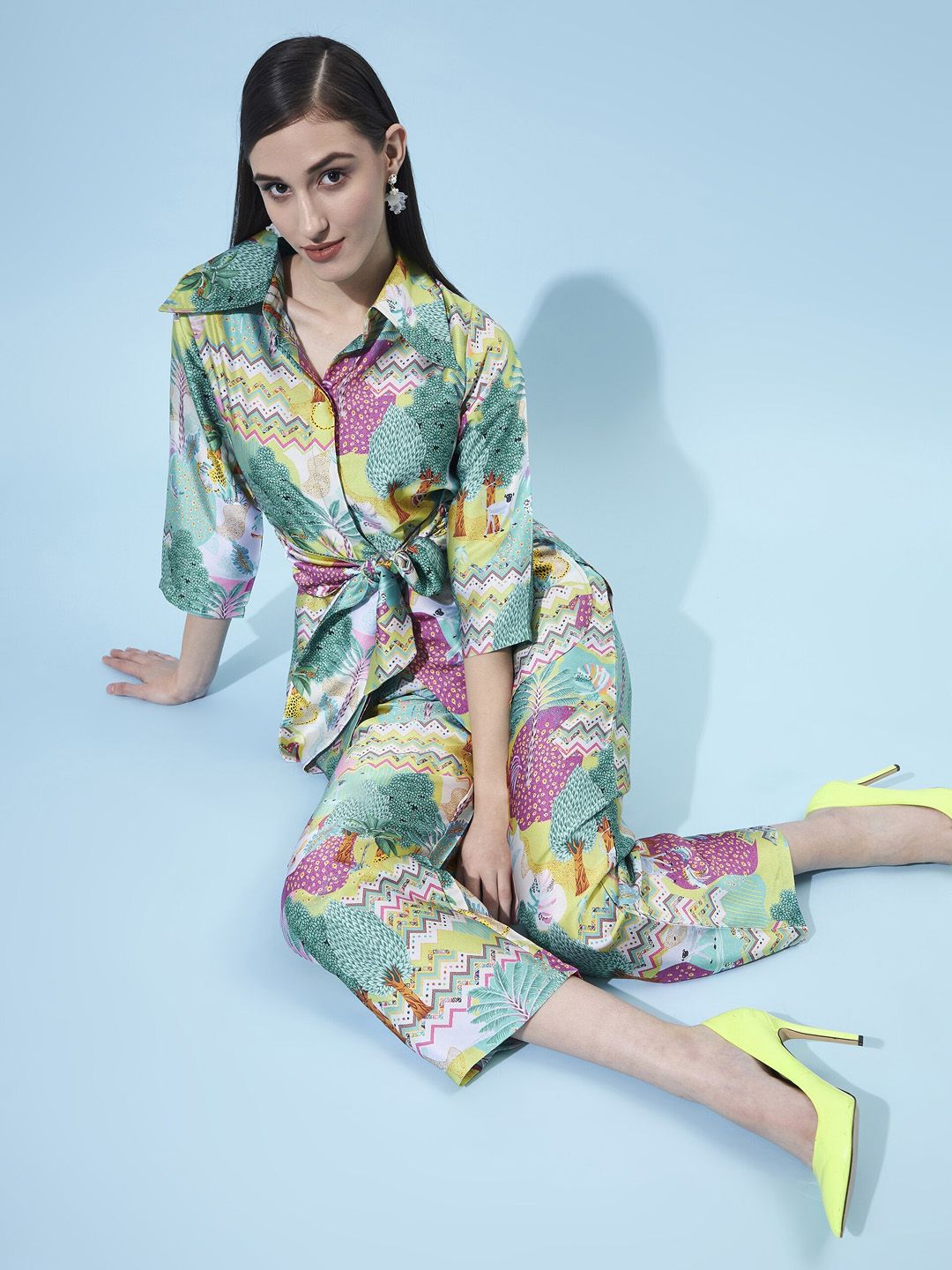 Athena Women Tropical Printed Co-Ords