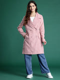 DressBerry Notched Lapel Collar Longline Overcoat