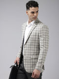 Park Avenue Slim Fit Checked Single Breasted Formal Blazer