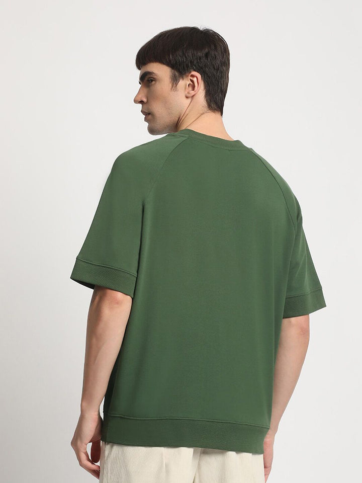 THE BEAR HOUSE Drop Sholuder Round Neck Loose Fit Cotton T-shirt