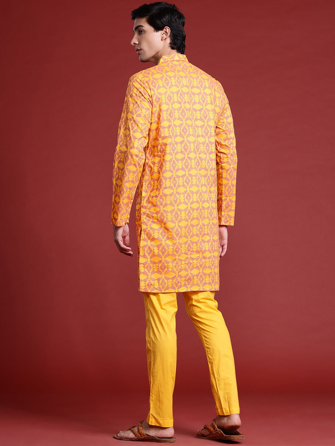 Anouk Printed Regular Pure Cotton Kurta with Trousers
