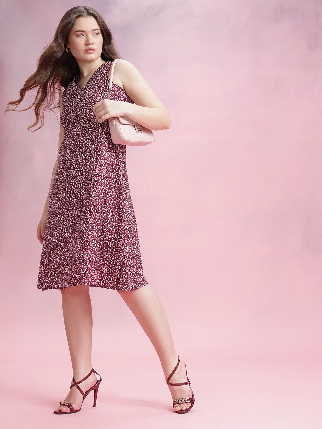 DressBerry Micro Ditsy Floral Print Dress