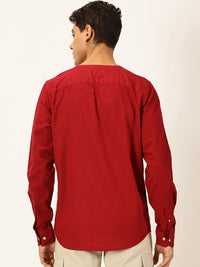 Thomas Scott Men Premium Cotton Linen Casual Shirt