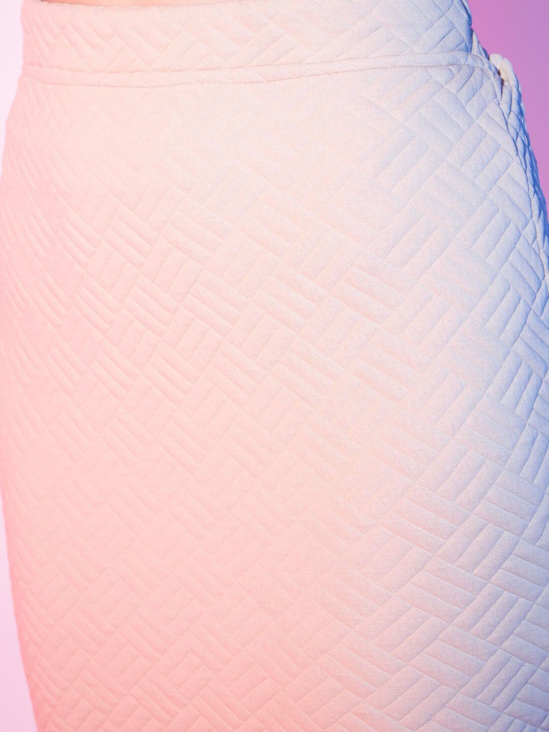 STREET 9 Self-Design Mini Pencil Skirt