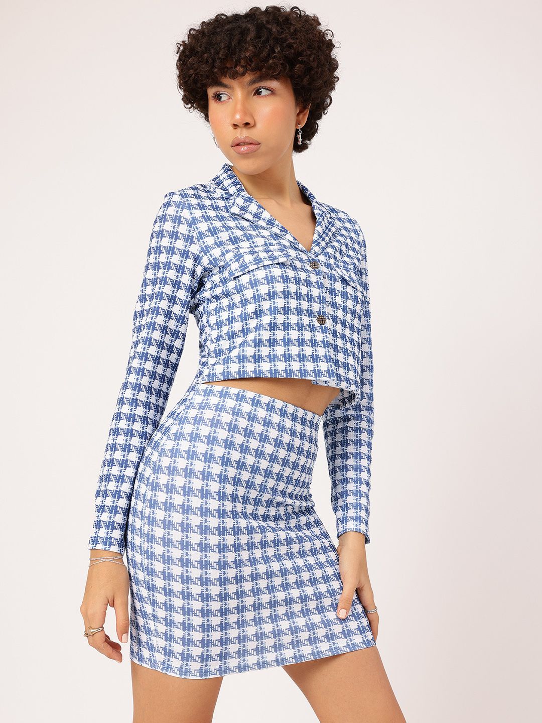 DressBerry Fusion Fits Geometric Print Textured Co-Ords