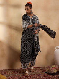 Indo Era Printed Regular Pure Cotton Kurta with Salwar &  Dupatta
