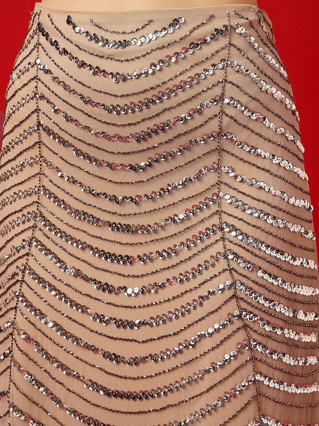 STREET 9 Embellished A-Line Maxi Skirt