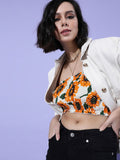 Berrylush Women Floral Bandeau Top