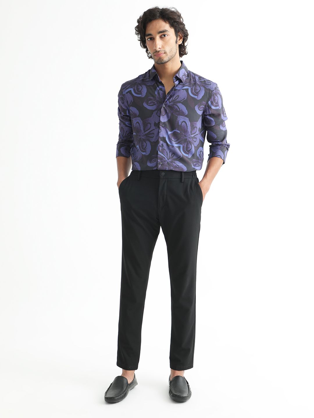 RARE RABBIT Men Daize Slim Fit Floral Printed Shirt