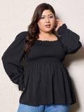 Berrylush Curve Puff Sleeve Empire Top