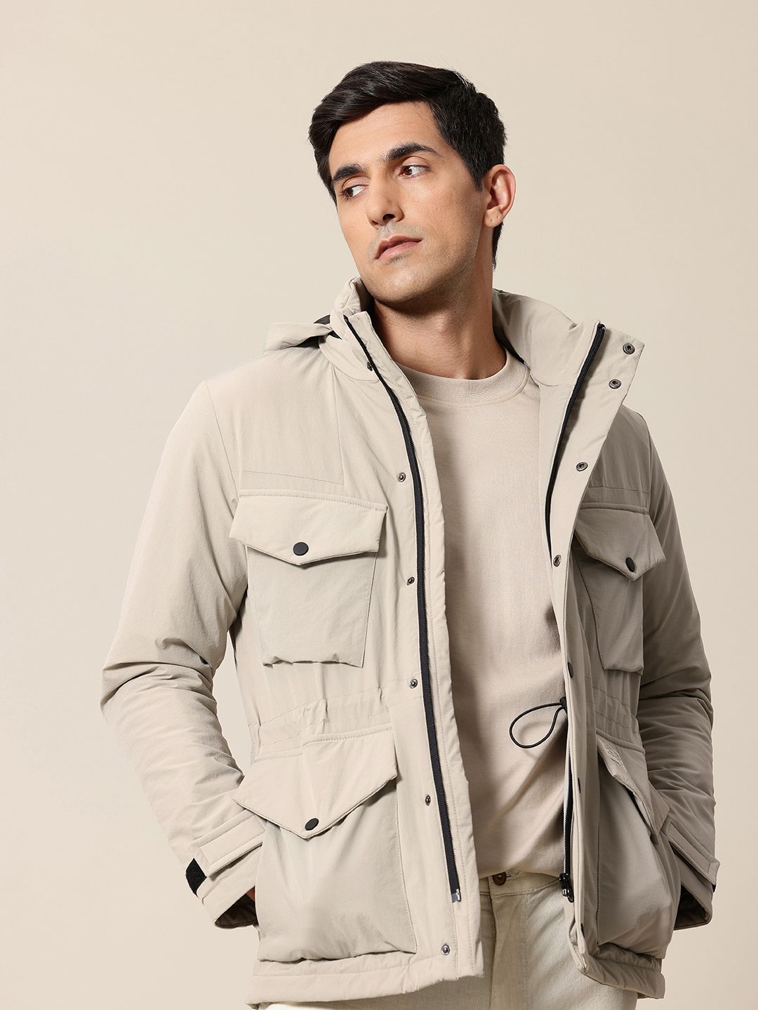 Mr Bowerbird Tailored Fit Hooded Padded Jacket