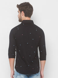SPYKAR Men Black Printed Casual Shirt