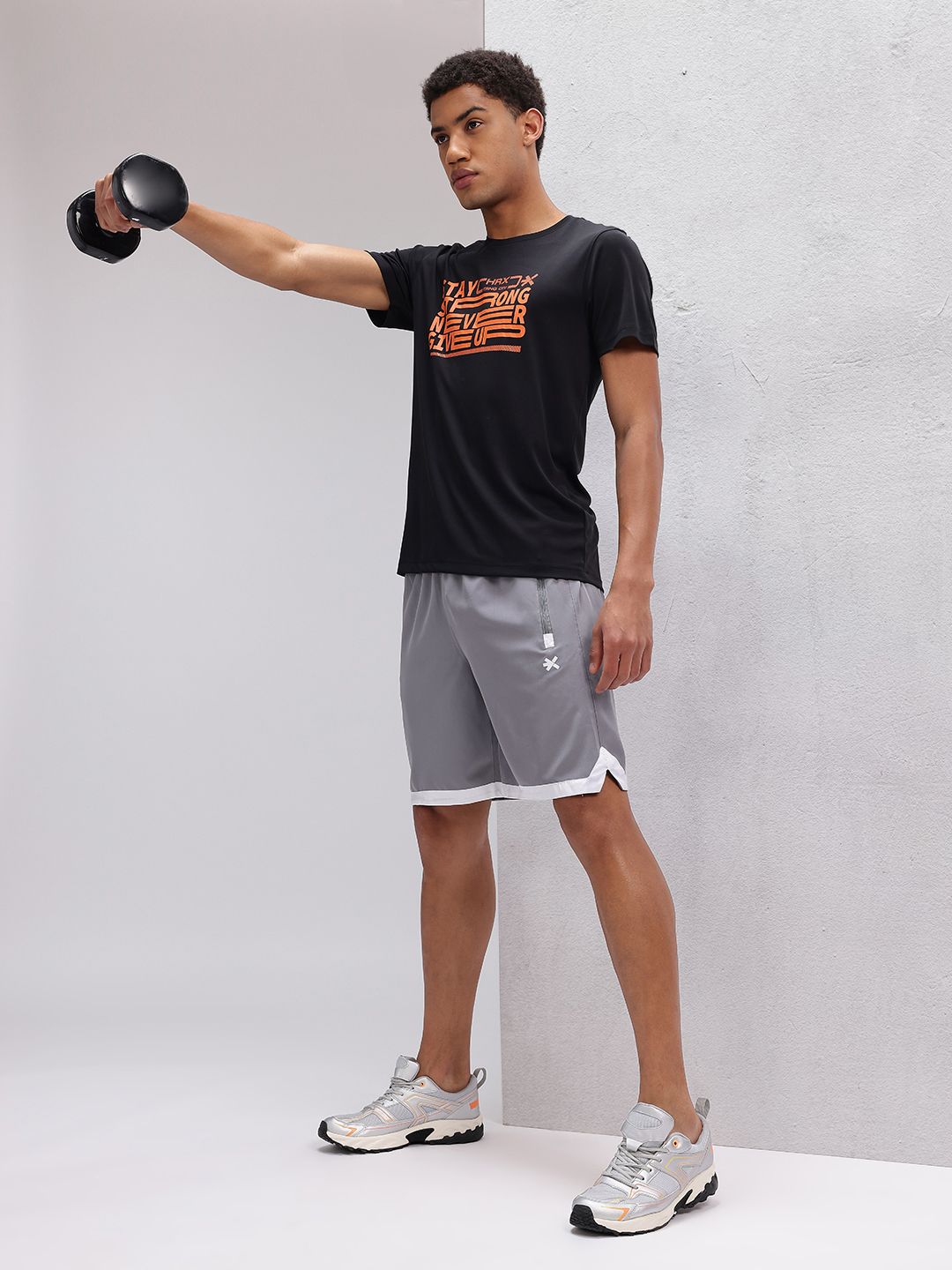 HRX by Hrithik Roshan Typography Print Rapid-Dry Training T-shirt