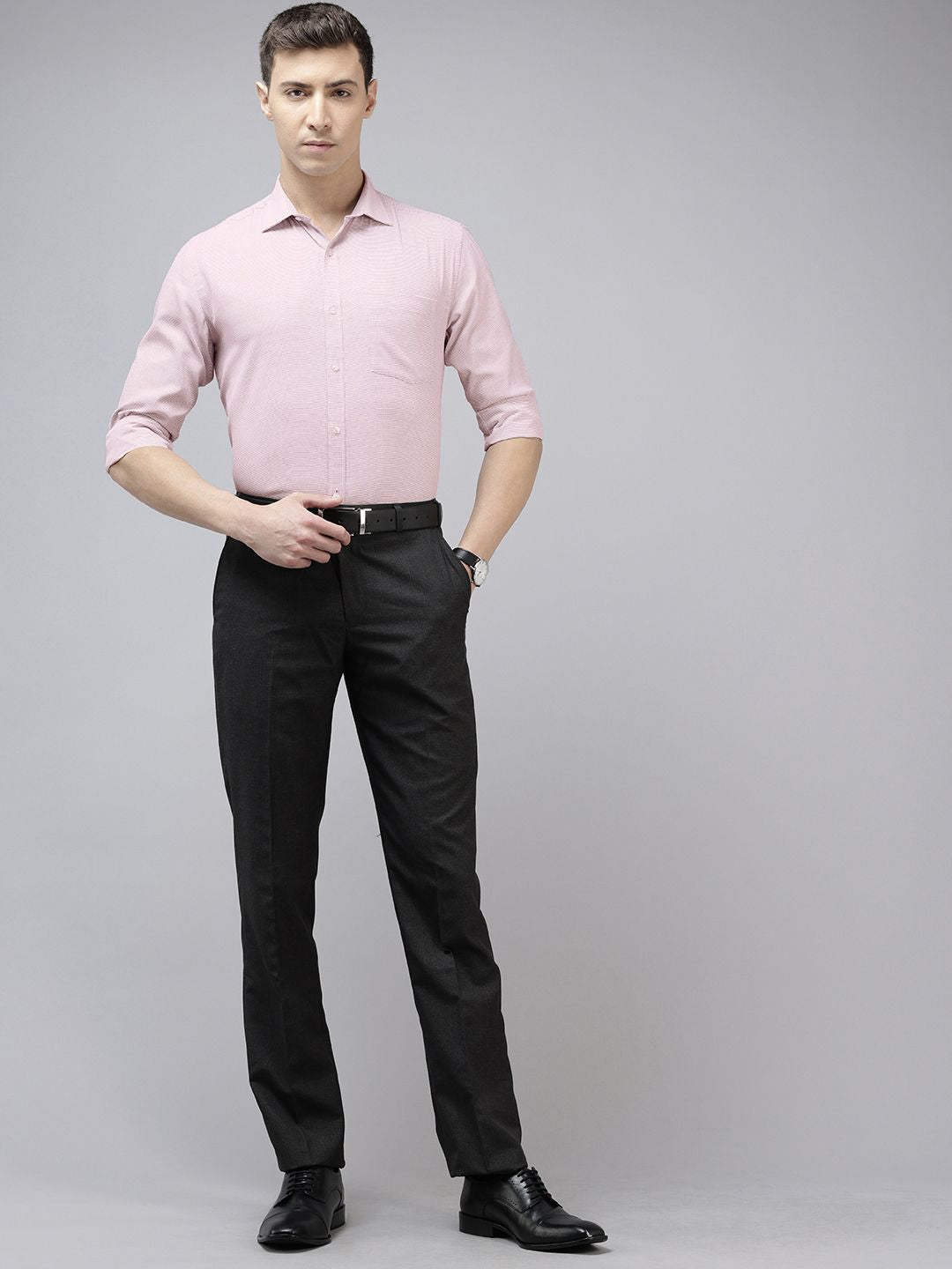 Park Avenue Textured Slim Fit Formal Shirt