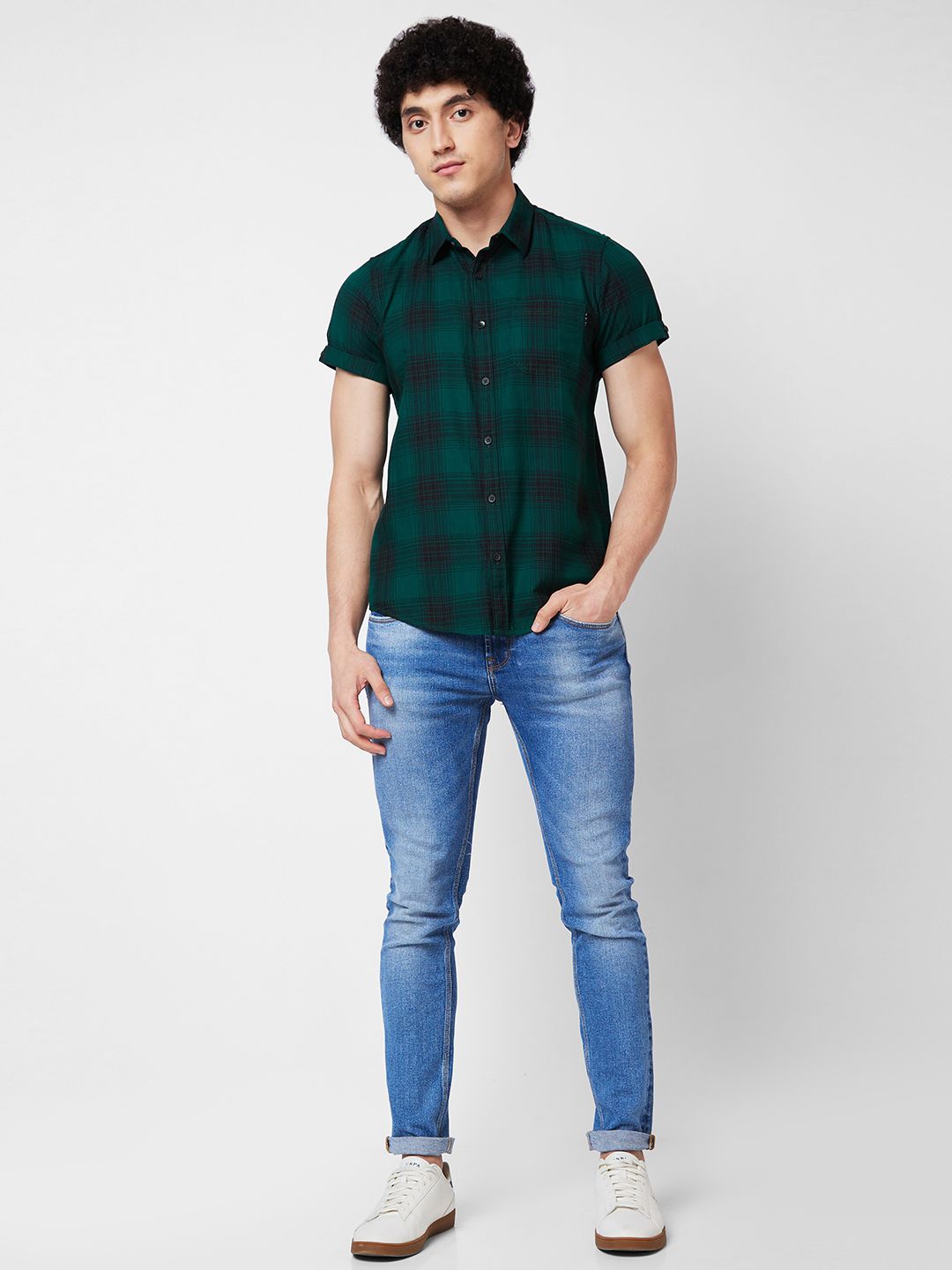 SPYKAR Tartan Checked Casual Shirt