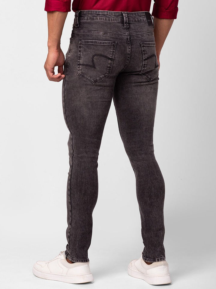 SPYKAR Men Slim Fit Low-Rise Heavy Fade Stretchable Cotton Jeans