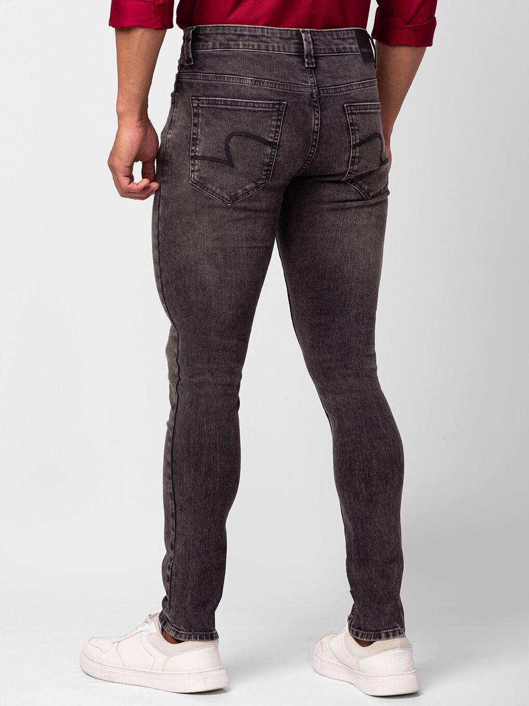 SPYKAR Men Slim Fit Low-Rise Heavy Fade Stretchable Cotton Jeans