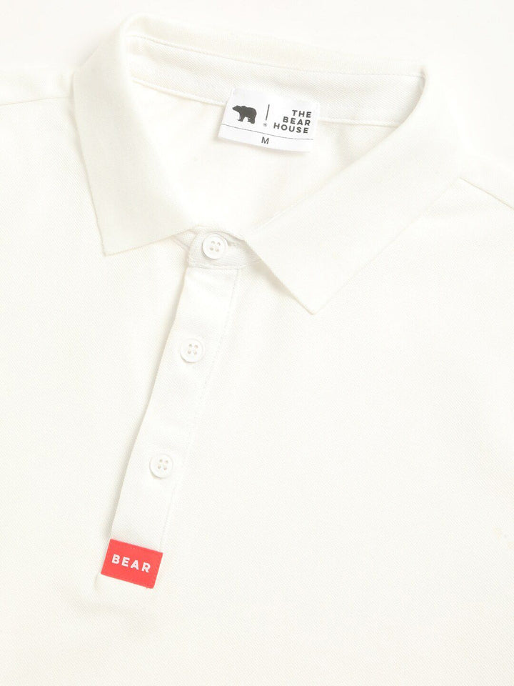 THE BEAR HOUSE Polo Collar Short Sleeves Slim Fit T-shirt