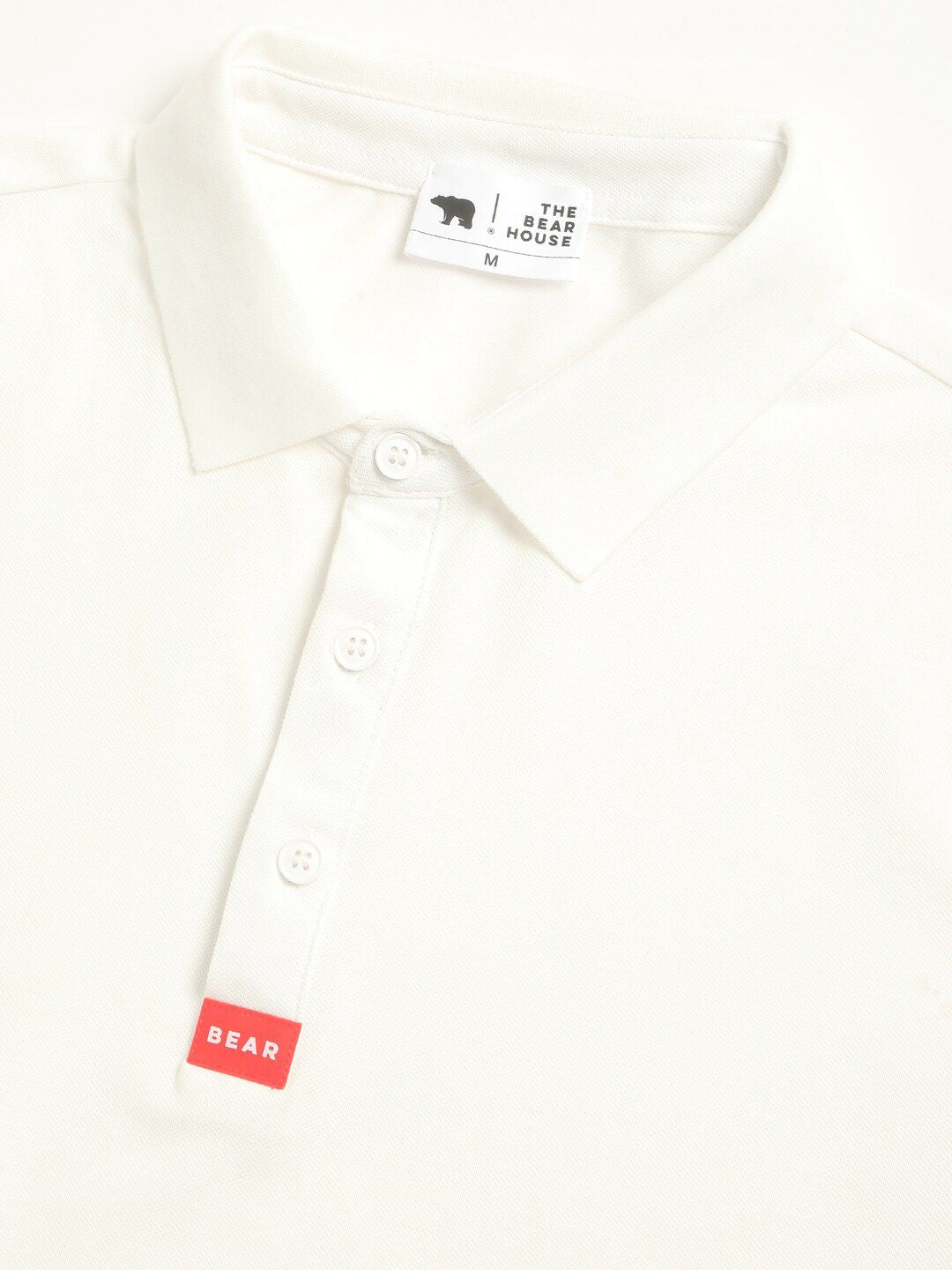 THE BEAR HOUSE Polo Collar Short Sleeves Slim Fit T-shirt