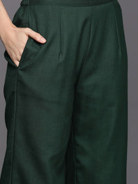 Indo Era Women Green Yoke Design Regular Kurta with Palazzos & With Dupatta