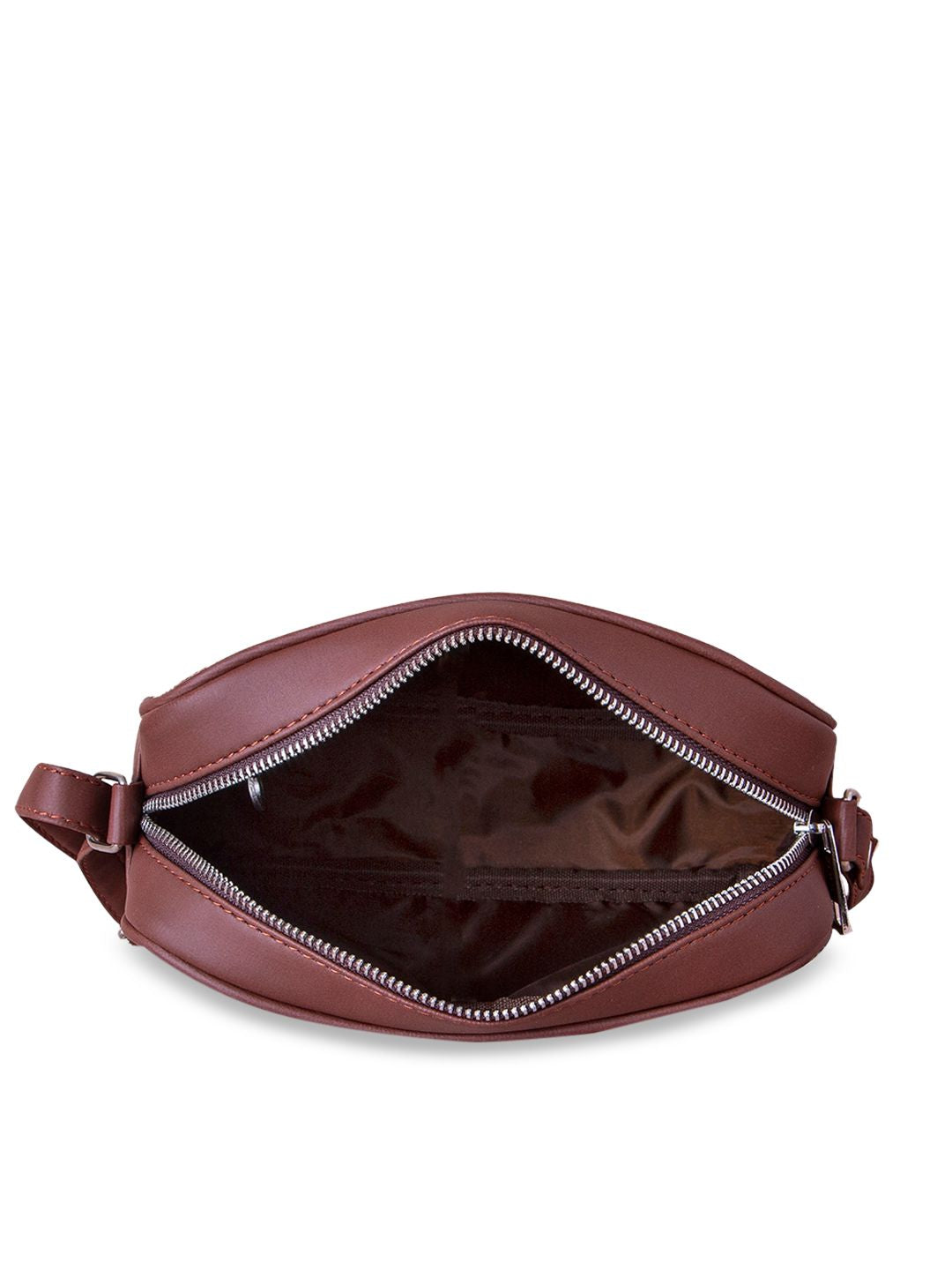 ZOUK Blue Kalamkari Printed Structured Sling Bag