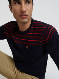 Raymond Men Navy Blue Pullover