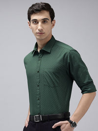 Park Avenue Slim Fit Geometric Printed Formal Shirt