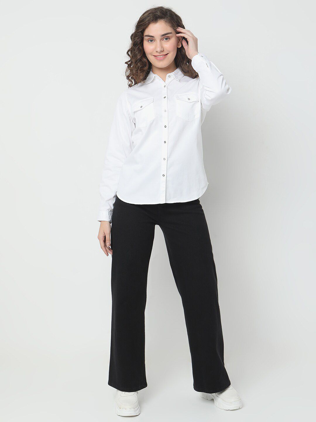 SPYKAR Spread Collar Cotton Casual Shirt