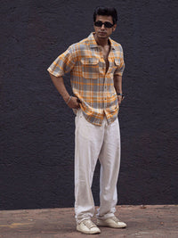 Powerlook Men Tartan Checks Opaque Checked Casual Shirt