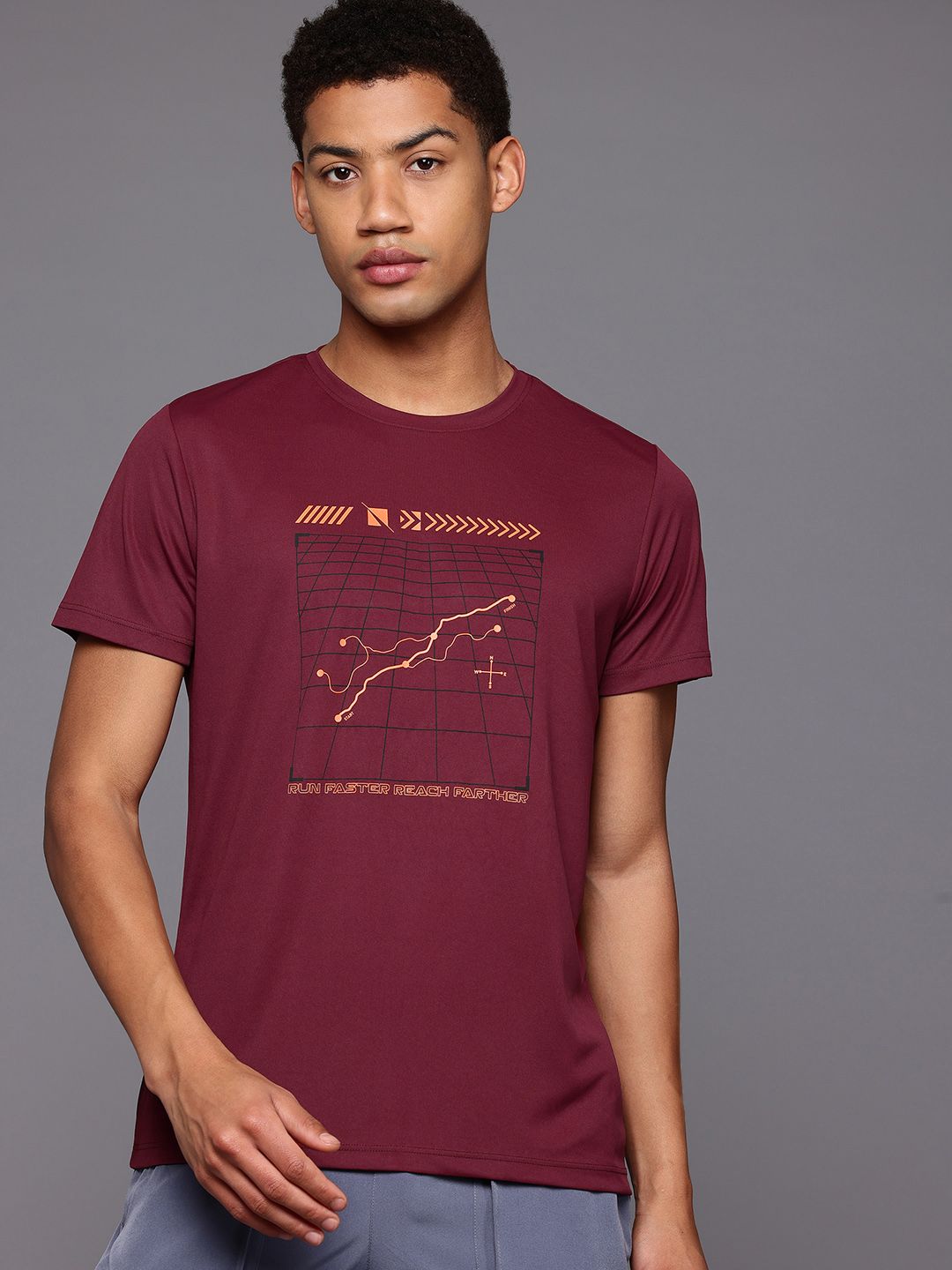 HRX by Hrithik Roshan Conversational Printed Rapid-Dry Running T-shirt