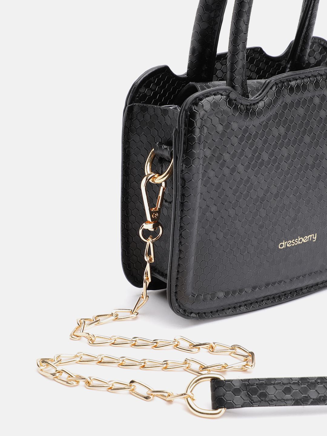 DressBerry Textured Structured Handheld Bag