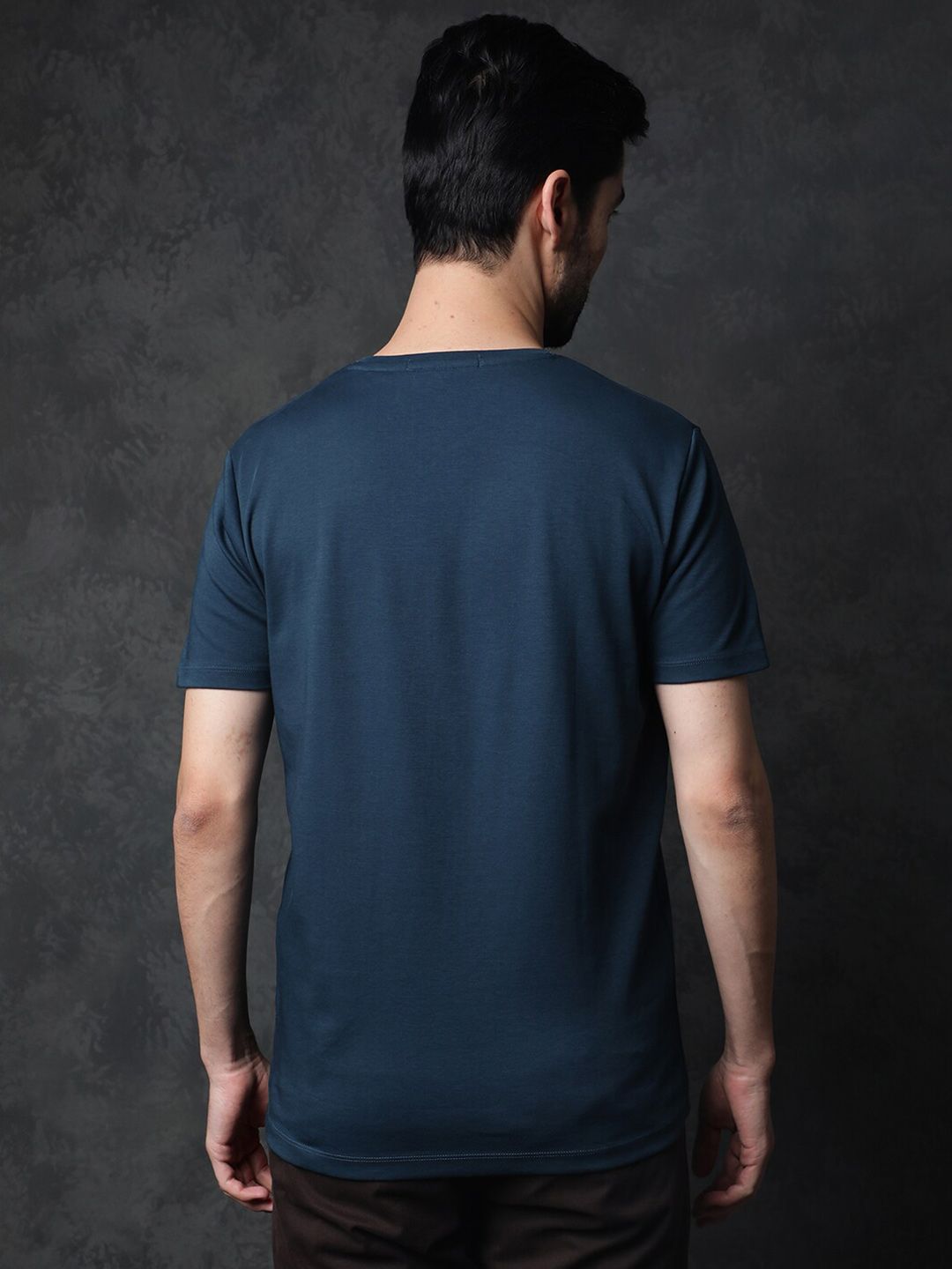 RARE RABBIT Men Gis Slim Fit Cotton T-Shirt