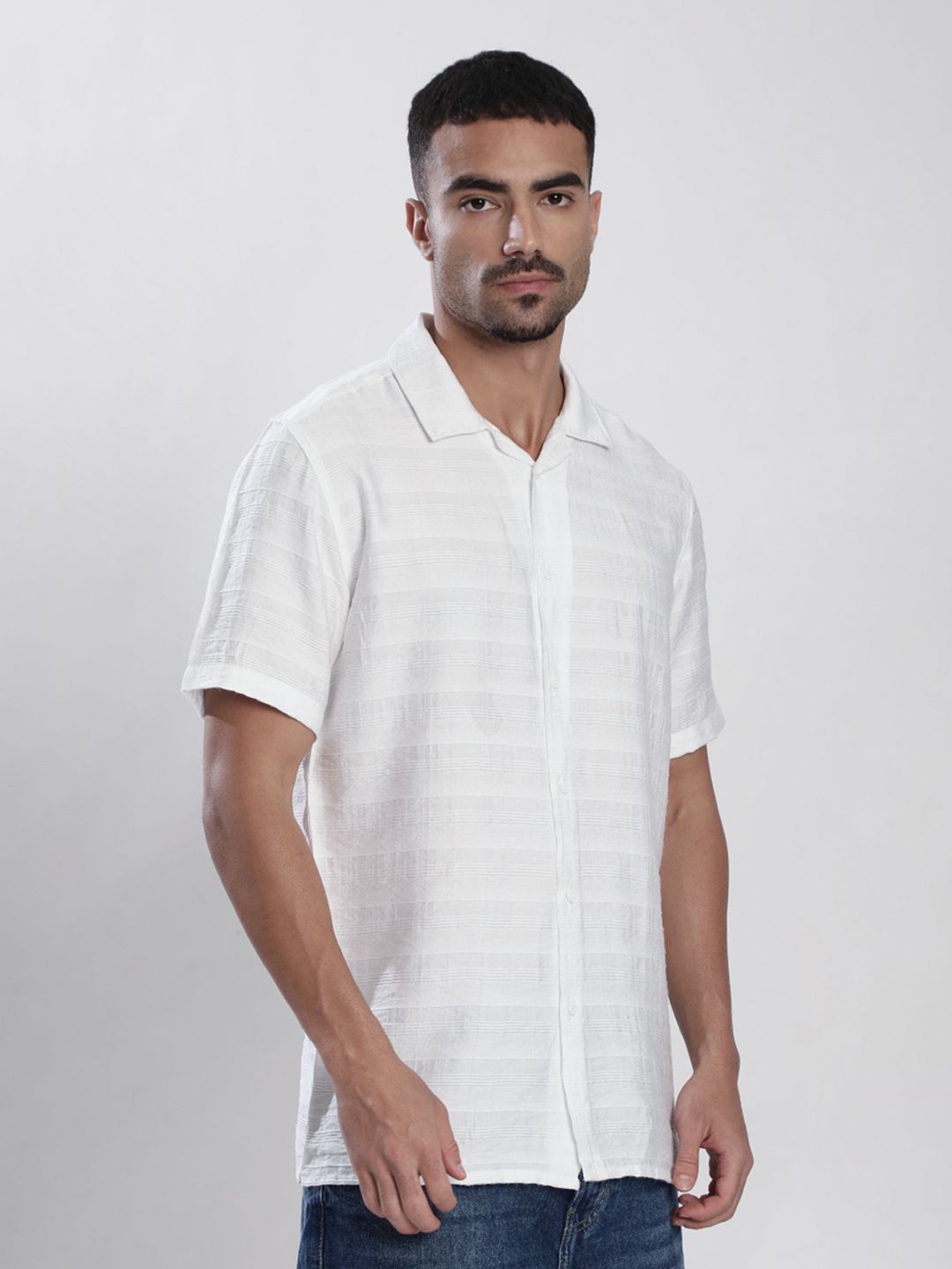 Bene Kleed Men Regular Fit Textured Casual Shirt