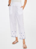 Global Desi Women Embroidered Straight Fit Trousers
