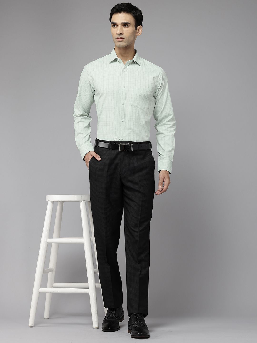 Park Avenue Slim Fit Checked Formal Shirt