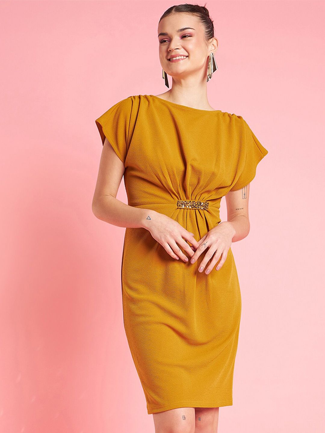 Antheaa Sheath Embellished Party Dress